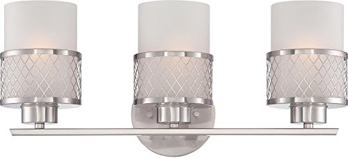 Best Cyber Deals 🔥 NUVO 60/4683 Three Light Vanity, Pwt, Nckl, B/S, Slvr