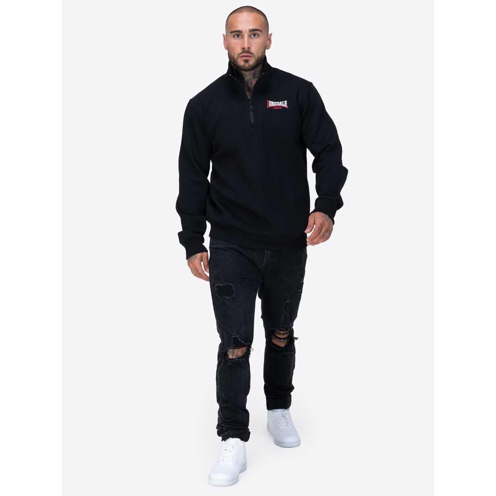Lonsdale Herren Gryffidam Sweatshirt mit Viertelreißverschluss (Troyer)
