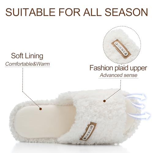 GOEWY Open Toe Slippers for Women Indoor with Cozy Memory Foam Adjustable - Image 5