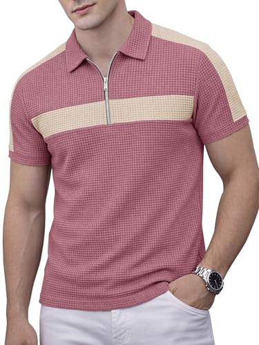 Image of Noble Monk Men's Regular Fit Polo Neck T-Shirt | Half Sleeve