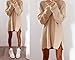 Xuan2Xuan3 Women Side Zipper Long Casual Loose Tunic Knit Pullover Sweater Dress Jumper XL Ivory