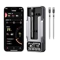 800FT Smart Wireless Meat Thermometer with Digital Meat Probe, Bluetooth Meat Thermometer with App Host Control for Barbecue, Outdoor Grilling, Oven & Smoker (Two*Probe-01)