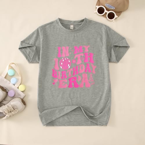 Image of in My 10th Birthday Girl Era Shirt 10 Years Old Birthday T-Shirt Tenth B-Day Party Short Sleeve Tee Tops
