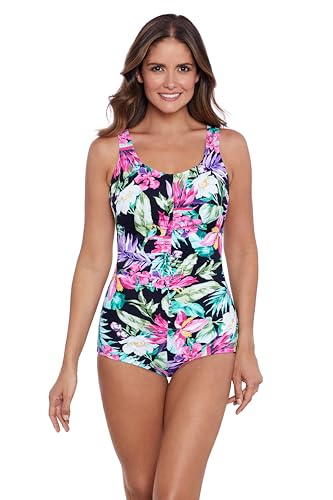 Women's Mastectomy Shirred Front Girl Leg One Piece