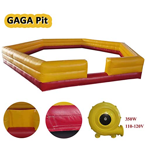 Gaga Ball Pit Cheep with Blower 20ft/6m Gagaball Pit Court Portable Inflatable for Outdoor Indoor Sport Game, Family Party, School Activity