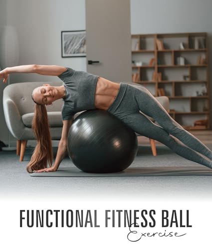 Image of ROMIX Exercise Ball, Anti-Burst Yoga and Birthing Ball with Pump, Home Use