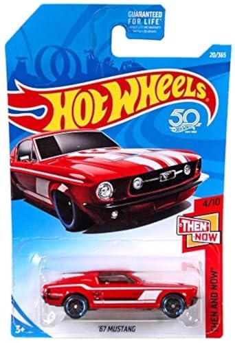 Hot Wheels 67 Mustang voiture miniature rouge pour circuits de course de salon