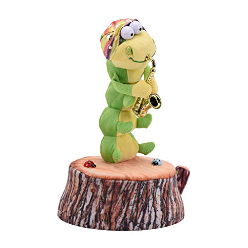 Preisvergleich Produktbild 6Wcveuebuc Saxophon, tanzend, singend, Tischlerwurm, weich, gefüllt, Insekten, Plüsch-Spielzeug für Kinder, Party, Geburtstag, Geschenke, lustiges elektrisches Spielzeug