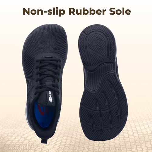 Image of IIV Mens Walking Shoes with Arch Support Wide Toe Box Tennis Sneakers Plantar Fasciitis Running Shoes