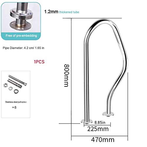 Barandilla de acero inoxidable para escalera de piscina miniatura 6