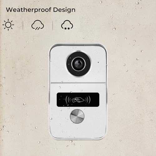 Image of 2-Wired Video Intercom System with 7 inch Touch Screen, Timbre con camara & 140 Wide Angle, Video Recording, Tuya app Remote Control, Playback, Motion Detection, for Villa Apartment House
