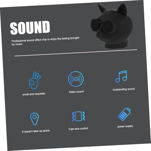 Mini haut-parleur sans fil chat portable, enceinte PC et mobile noir