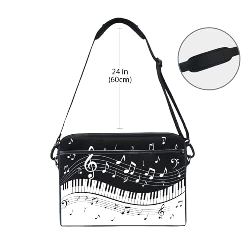 Funda para portátil 15 pulgadas MRMIAN negra con notas musicales miniatura 6