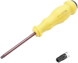 Utoolmart T27 - Destornillador de seguridad Torx con punta magnética (4 mm, T25, 5 mm), color amarillo