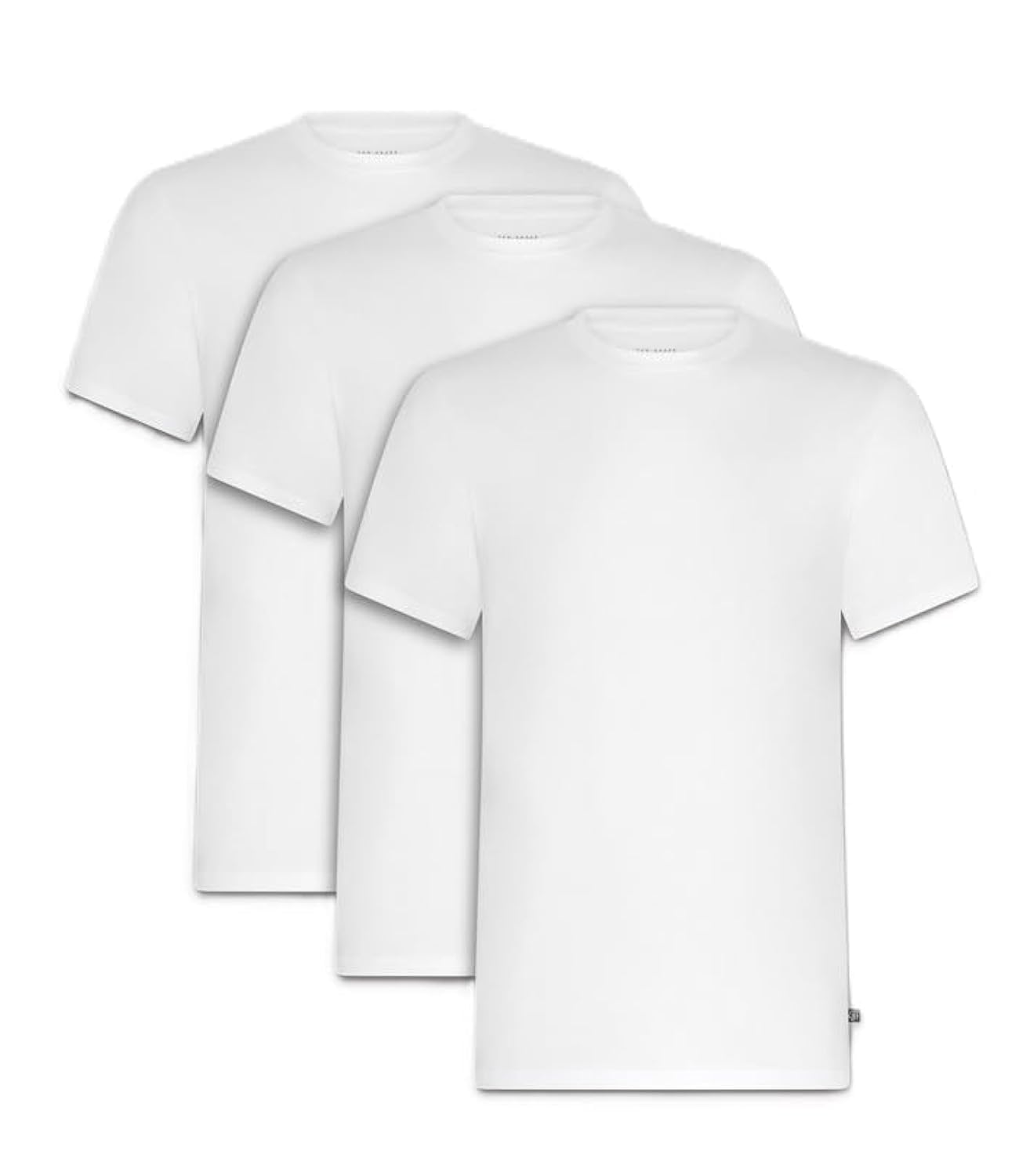 Ted Baker Men's White 3-Pack Breathable Cotton Stretch Crew Neck T-Shirt, Small