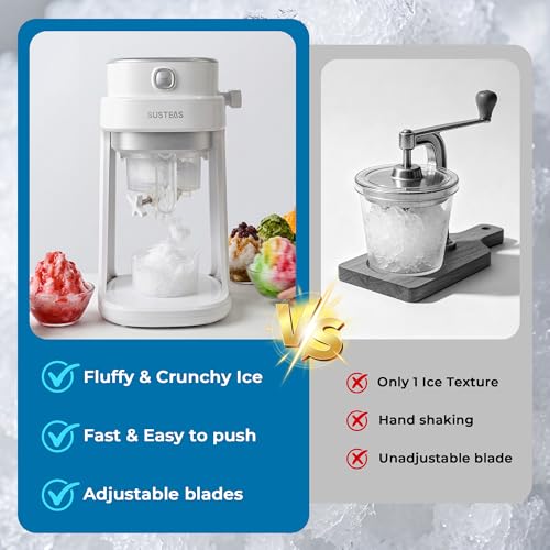 SUSTEAS Snow Cone Machine, Shaved Ice Machine with Adjustable Texture - image 2