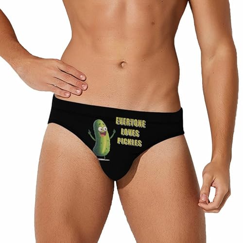 Everyone Loves Pickles Cucumbers Men's Swimsuit Bikini Briefs Swim Underwear Stretchy Swimwear
