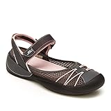 JBU by Jambu womens Tulip Mary Jane Flat, Charcoal/Petal, 9.5 US