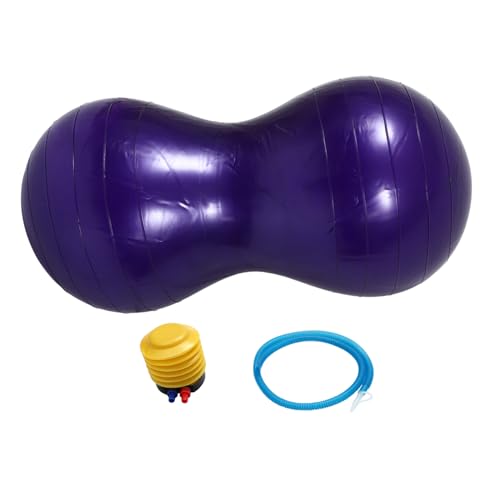 WOONEKY 1 Juego Bola de Yoga de PVC con Inflador Antideflagrante para Ejercicio y Masaje para Entrenamiento Casa y Rehabilitación