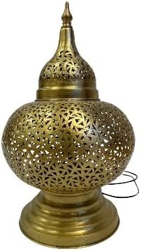 THE LITTLE MOROCCO BAZAAR Moroccan Lamp, Moroccan Lantern, Handmade Moroccan Lamp, Globe Copper Lamp, Mosaic Moroccan Decorative Floor Lantern, Unique Handmade Luxury Standing Lamp
