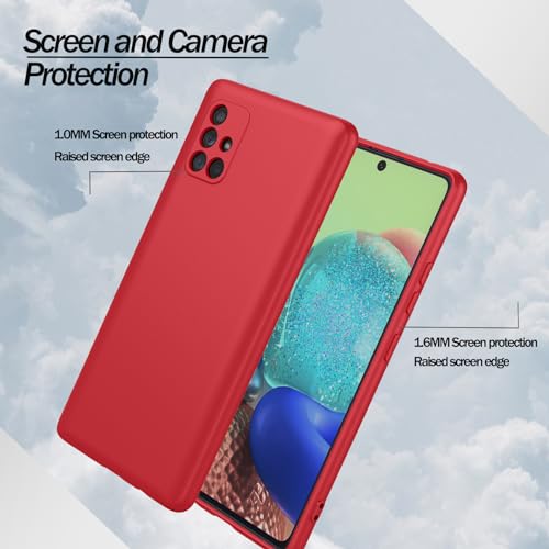 Coque Galaxy A71 5G silicone rouge protégeant des chutes et des rayures