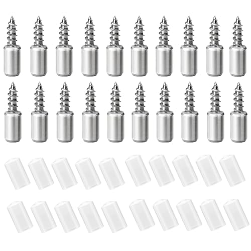 JJiaoLinin Soporte Balda, 60 Piezas Soporte de Estante con Tapa Antideslizante, Clavijas de Soporte Baldas Armario, Tornillo Autorroscante Soporte Estante Cristal, para Armarios, Muebles