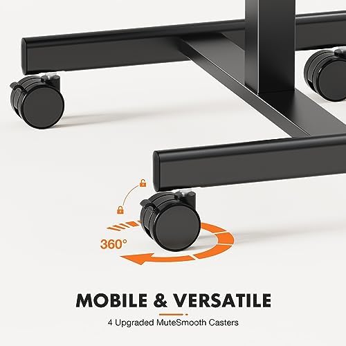 Sweetcrispy Mobile Rolling Desk, Small Standing Desk with Wheels — view 6