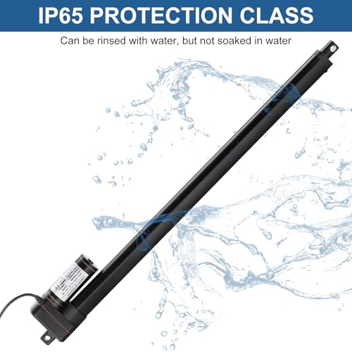 Jqdml HY02-700MM12V3000N-B-N Linear Actuator 12V 28 Inch Long Stroke 660Lbs/3000N Heavy Duty Speed 0.2"/Sec (5Mm/S) Ip65 Waterproof Electric Actuator thumb #5