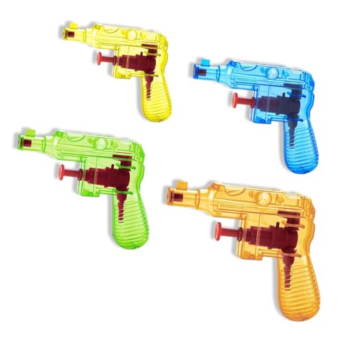 COYUN 4Pcs Pistolas de Agua Pequeñas,Mini Pistola Juguetes Aguas,Chorro de Agua Verano Juguetes,Piscina Juguetes Niños para Exterior Verano Playa Piscina y Jardin (4 Colores)