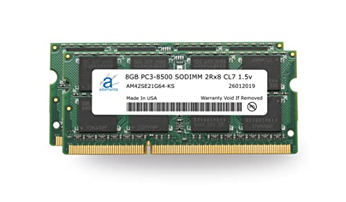 Image of Adamanta 16GB (2x8GB) DDR3 1066MHz PC3-8500 SODIMM 2Rx8 CL7 1.5v Laptop Memory Upgrade Notebook RAM DRAM
