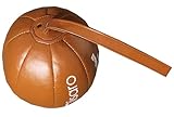 Lisaro Schleuderball aus PU-Leder 2000gramm, Durchmesser Ca. 18-20 cm. Farbe Braun/Natur, Size 2000 Gramm (2-Kg),