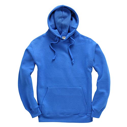 D&H CLOTHING UK premium vuxen unisex premium XS–6XL pullover tung blandad fleece jumper arbetskläder tröja huvtröjor topp enkel BNW unisex, Kunglig, L