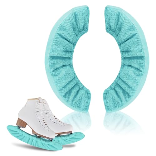 HMDZMR Ice Skate Guards Hockey Blade Protector Ice Skate Covers Ice Skating Accessories for Ice Skating, Figure Skates, Hockey (Blue, M)