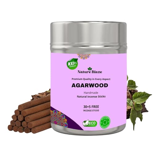 Agarwood Incense Sticks with Steel Box ? (30 + 5 Free Sticks) ? Long-Lasting Scented Sticks for Daily Use