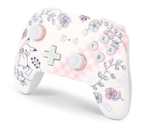 Image of PowerA Enhanced Wireless Controller for Nintendo Switch - Pikachu Garden, Nintendo Switch - OLED Model, Nintendo Switch Lite, Gamepad, game controller, Bluetooth controller