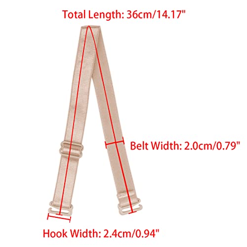 Image of uxcell 2 Pair 10 /12 /15 /18 /20mm Width Stretchable Shoulder Bra Straps Adjustable Elastic Straps for Women