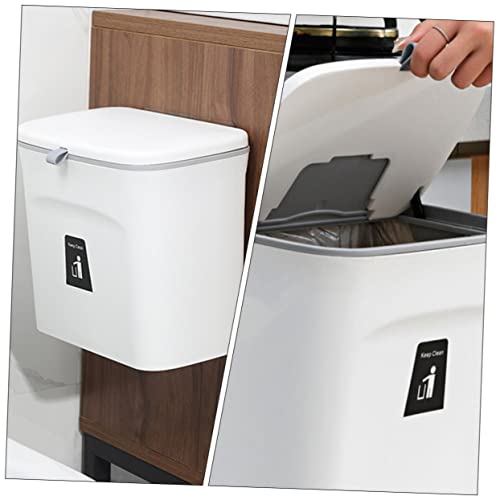 Caneca de basura rectangular para colgar en pared de cocina miniatura 6