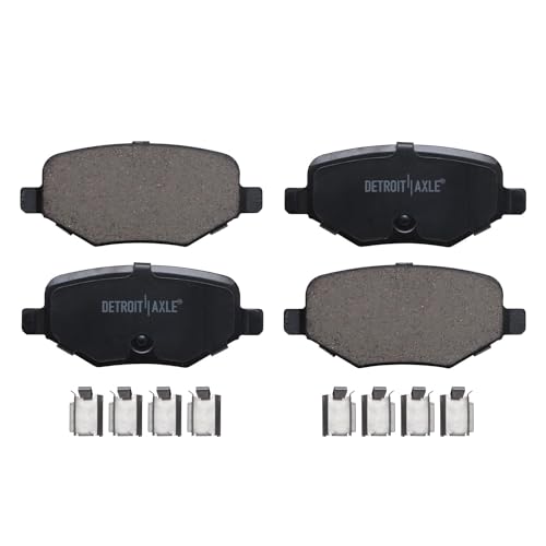 Image of Detroit Axle - Rear Brake Kit for Ford 2011-19 Explorer 2009-19 Flex 2010-19 Taurus 2009-12 Lincoln MKS 2011-12 Edge MKX, Disc Brake Rotors Ceramic Brakes Pads w /Hardware Replacement: 12.99 inch