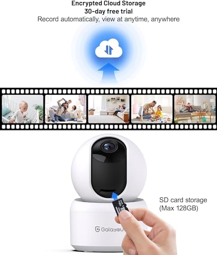 GALAYOU 5MP 3K Hundekamera mit app - Haustierkamera, Pet Camera mit Intelligente Verfolgung, Zwei-Wege-Audio, Menschenerkennung G2