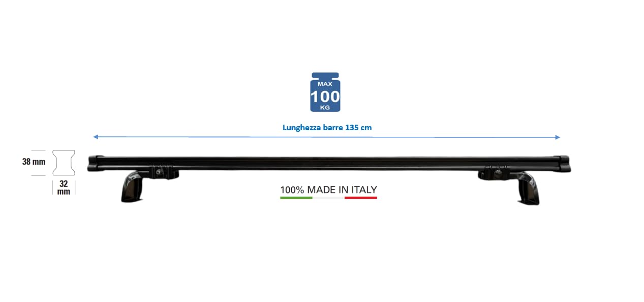 GEV 9403 Barre Porta Tutto Professional, Set di 3