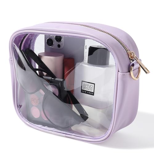 Image of TOBVZOO Clear Bag Stadium Approved, Crossbody Transparent Bag for Concerts Sports Events, Purses for Men & Women