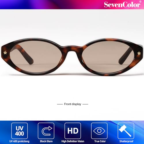 Retro Oval Sunglasses for Women Men Trendy Small Oval Sun Glasses 90s Vintage Shades4