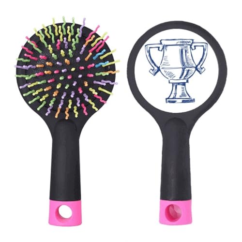 Brosse démêlante bleu football pour en finir avec les cheveux emmêlés au réveil