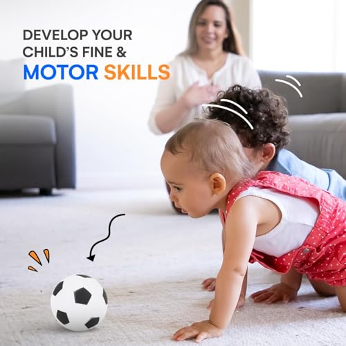 Neliblu Set of 5 Foam Balls for Kids - Toddler Toys Set with Soccer, Basketball, Football, Baseball, and Tennis - Soft Indoor and Outdoor Baby Balls for Toddlers - Kids Outdoor Toys for Active Play4