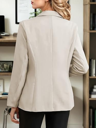 HOMEYEE Women Vintage Style Blazer Long Sleeve Lapel Collar Casual Business Office Jacket E1832