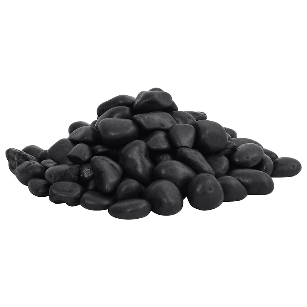 Ciottoli lucidati da 25 kg, nero, 2,5 cm, per decorazione acquario, acquascaping, vasche, terrario, accessori per pesci, gamberetti, pesci, pietra naturale con superficie liscia