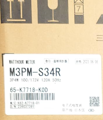 Amazon | 電子式電力量計 M3PM-S34R 3P4W 100/173V 120A 50Hz | 電子