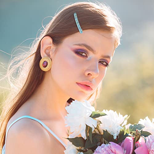 12 Pinzas para Cabello Retro Color miniatura 4