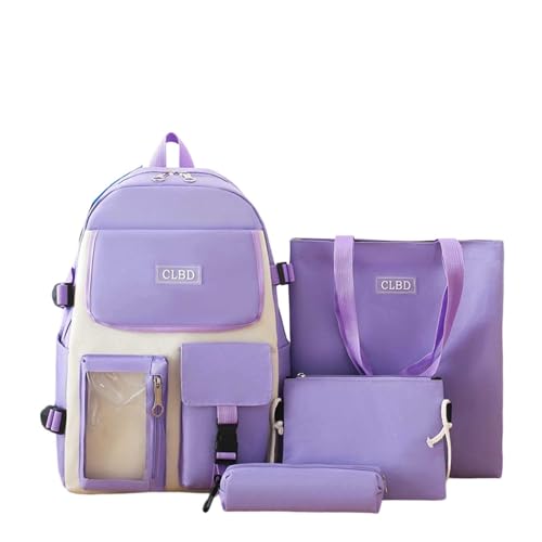 Genérico Mochila Escolar Conjunto Estudiantil Secundaria Preparatoria Transporte Ligero Versátil Duradero Elegante