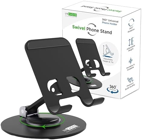 Uncaged Ergonomics 360° Swivel Rotating Adjustable Phone Stand fo...
